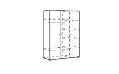 Модуль 1 Шкаф для одежды трехдверный